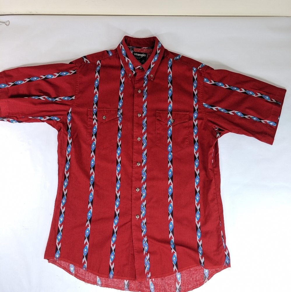 Wrangler Mens Southwestern Aztec Shirt Sz‎ 16 1/2